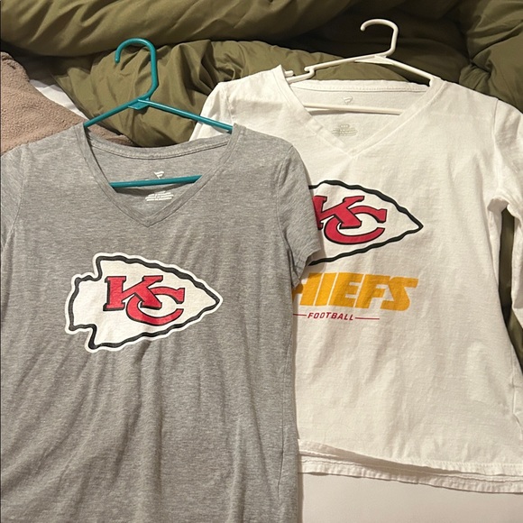Fanatics Long Sleeve Tees - Gray & White - Picture 1 of 5